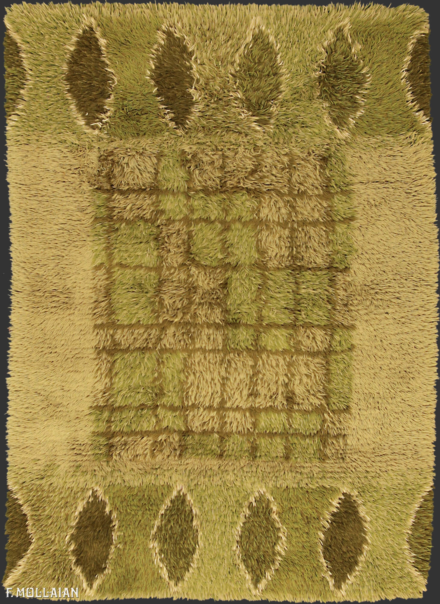Tapis Suédois Semi-Antique Rya n°:80288354